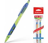 Автоматическая шариковая ручка ErichKrause XR-30 Spring, синий в пакете по 2 шт 43621