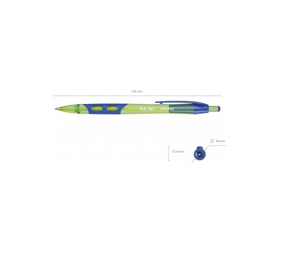 Автоматическая шариковая ручка ErichKrause XR-30 Spring, синий в пакете по 2 шт 43621