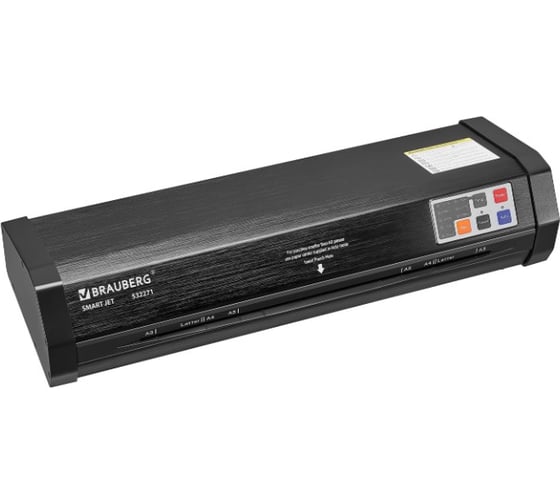 Ламинатор BRAUBERG SMART JET А3 автодетекция толщины пленки 60-250мкм,нагрев 50сек,100см/мин, 532271 1