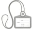 Бейдж горизонтальный для пропуска и ID-карт BRAUBERG СИЛИКОНОВЫЙ 54х85мм шнурок 42см серый 238909 3