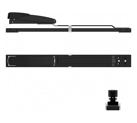 Степлер ErichKrause №24/6 Quadro брошюровочный, до 30 листов, черный 4547