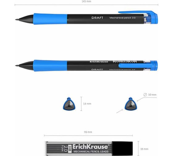 Механический карандаш ErichKrause Draft НВ 44459