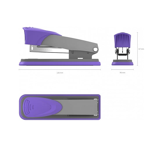 Степлер ErichKrause №24/6 Quadro Half-strip до 30 листов 47287