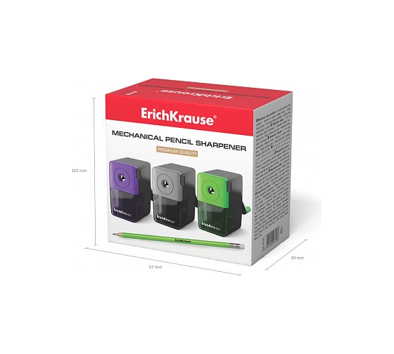 Механическая точилка ErichKrause с контейнером, цвет корпуса ассорти 6798