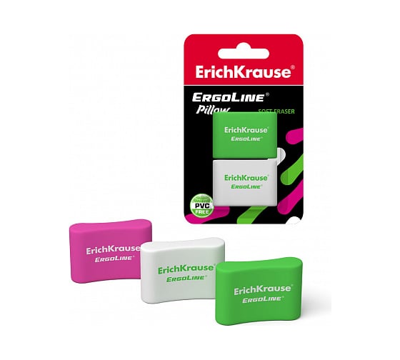 Ластик ErichKrause ErgoLine Pillow 2 шт 44478
