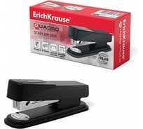 Степлер ErichKrause №24/6 Quadro до 30 листов, черный 28237