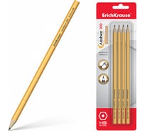 Чернографитный шестигранный карандаш ErichKrause Amber 100 HB 4 шт 45475