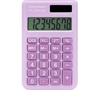 Калькулятор карманный Cromex CX-210N-LV (96х62 мм), 8 разрядов, двойное питание, сиреневый, 273836