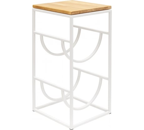 Подставка для 2 бутылок GreenWeen со столиком для кулера, из дерева, белая GW-2BCOOLER-W-W