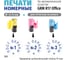 Комплект печатей поста охраны GRM № 1, 2, 3, диаметр 15 мм на r17 (розовый, желтый, голубой) 217100065-309 2