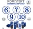 Комплект 5 печатей GRM c номерами № 6, 7, 8, 9, 10, диаметр 15 мм, на r17 корпус синий 217100066-512 1