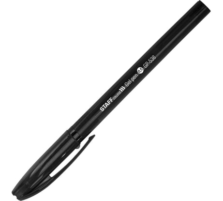 Ручка гелевая Staff College, черная, 12 шт., игольчатый узел 0,5мм, линия 0,35мм 144538