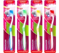 Зубная щетка средней жесткости LAIMA  DENT, MASSAGER, с массажными щетинками, 12 шт., 609318
