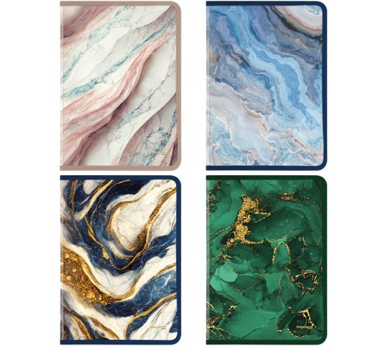 Папка на молнии для документов и тетрадей пластиковая BRAUBERG Мрамор А4, 330х230мм, ассорти, 273932 1