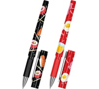 Ручка шариковая с грипом FUNSTER GRIP TASTY FOOD, СИНЯЯ, КОМПЛЕКТ 24 шт., узел 0,7 мм, линия 0,35 мм 144394