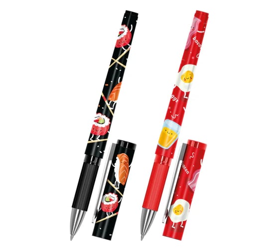 Ручка шариковая с грипом FUNSTER GRIP TASTY FOOD, СИНЯЯ, КОМПЛЕКТ 24 шт., узел 0,7 мм, линия 0,35 мм 144394 1