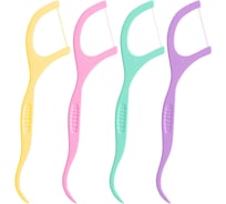 Зубочистки флоссеры с зубной нитью LAIMA 200шт(4х50) +20 в Подарок ВКУС МЯТЫ И ФРУКТОВ DENT, 609408