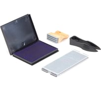 Самонаборный ручной штамп GRM №3012 3 строки 30х12 мм, 9051 Pocket синяя, касса Эконом 111900005