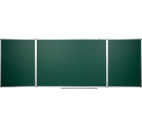Доска магнитно-меловая Attache 100x300 см, трехсекционная, зеленая лак 1939104
