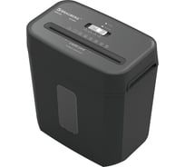 Уничтожитель (шредер) BRAUBERG OF-812X, карты, скобы, 4 секретн., 4х35мм, 8 листов, 12л, 533141