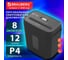 Уничтожитель (шредер) BRAUBERG OF-812X, карты, скобы, 4 секретн., 4х35мм, 8 листов, 12л, 533141 1