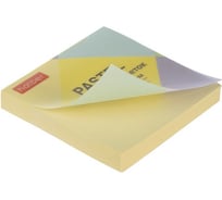 Бумага для заметок Hatber PASTEL 75х75мм, 100л, с клеевым краем, желтая 090320