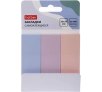 Закладки Hatber MIX- PASTEL прямоугольные Самоклеящ. бумага 20х50мм 4 090309