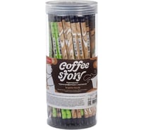 Карандаш чернографитный Hatber Coffee Story круглый корпус черн.дерево 092621