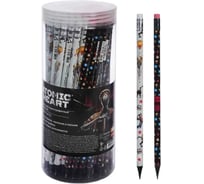 Карандаш чернографитный Hatber  Atomic Heart круглый корпус черн. 085074