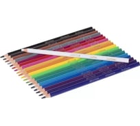 Карандаши цветные стираемыепластиковые Hatber трехгран.корпус 18 цв. 093059