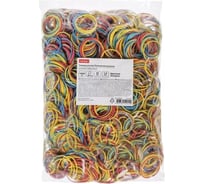 Резинка банковская Hatber цветная диаметр 38мм, длина 60мм, 1000г в па 083968