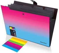 Папка-органайзер на кнопке BRAUBERG GRADE 5 отделений, A4, розово-голубой градиент, 274091