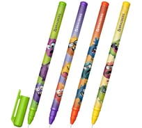 Ручка гелевая BRAUBERG, кросс-серия МОНСТРИКИ, синяя, ассорти, игольчатый наконечник 0,5 мм, комплект 30 шт  144483