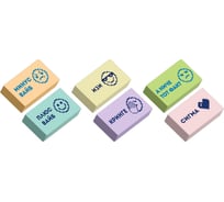 Ластики FUNSTER ЗАБАВНЫЕ ФРАЗЫ, НАБОР 6 ШТУК, 45х25х10 мм, 274019