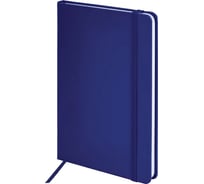 Бизнес-блокнот BRAUBERG А5 138x213мм Basic, под кожу, 80л, клетка, синий, 116229