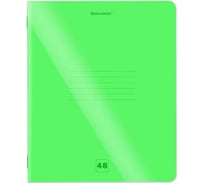 Бизнес-тетрадь BRAUBERG обложка пластик (НЕОН) А5 48л. скоба, клетка, Smart Cover, ЗЕЛЕНАЯ, КОМПЛЕКТ 10 шт., 405038