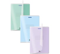 Бизнес-тетрадь BRAUBERG обложка пластик (прозрачный) А4 96л. скоба, клетка, Smart Cover, АССОРТИ, КОМПЛЕКТ 3 шт., 405042