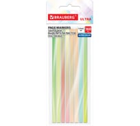 Закладки клейкие BRAUBERG выделители текста ULTRA COLOR, 135х5мм, 160 штук (8 цветов х 20 л), 116685