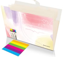 Папка-органайзер BRAUBERG на кнопке 5 отделений, Extra, А4, пастельные узоры, 274100