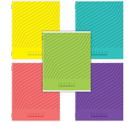 Бизнес-тетрадь Staff А5 48л.  College скоба, клетка, офсет №2 ЭКОНОМ, обложка картон, ЯРКАЯ, КОМПЛЕКТ 10 шт 405624