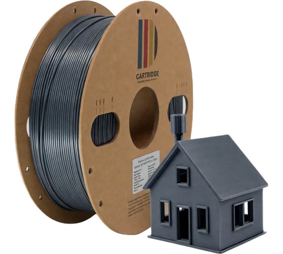 PETG пластик SP Solution print 1.75 мм 1 кг для 3D-принтера, серый 361795