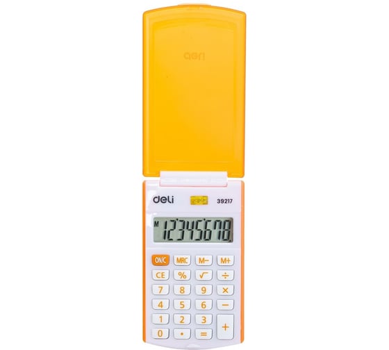 Калькулятор карманный DELI E39217 оранжевый, 8-разр E39217-OR