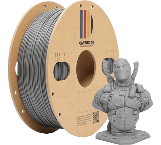 PLA пластик SP Solution print 1.75 мм 1 кг для 3D-принтера, серый 357792