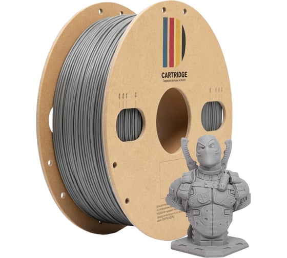 PLA пластик SP Solution print 1.75 мм 1 кг для 3D-принтера, серый 357792