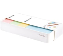 Подставка для стикеров DELI Nusign, стикеры 70 x 52 мм 1 цв  150 листов / стикеры 52 x 24 мм 3 цв  150 листов, пластиковый бокс  ENS116