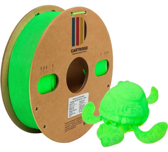 PLA пластик SP Solution print 1.75 мм 1 кг для 3D-принтера, люминесцентный зеленый 361784