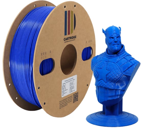 PLA пластик SP Solution print 1.75 мм 1 кг для 3D-принтера (синий) 361774