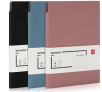 Бизнес-блокнот DELI формат A5, 210x143 мм, 112 листов, 80 г/м², мягкая обложка, линейка, бордовый EN141LPINK