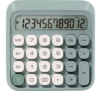 Калькулятор настольный DELI 12 разрядов, питание от батарейки, 130x133x27 мм, пластик, зеленый EM36-GN