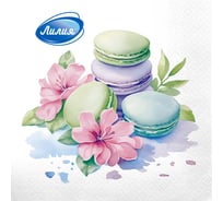 Салфетки бумажные сервировочные Лилия Десерт, двухслойные, 20 шт 282000